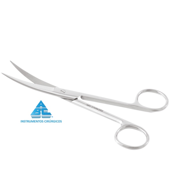 TESOURA CIRURGICA 15 CM CURVA FINA/FINA ABC