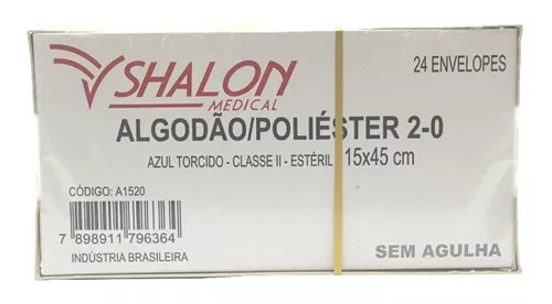 ALG/POLIESTER 2-0 S/AG. 15X45CM (CX 24 ENV) SHALON
