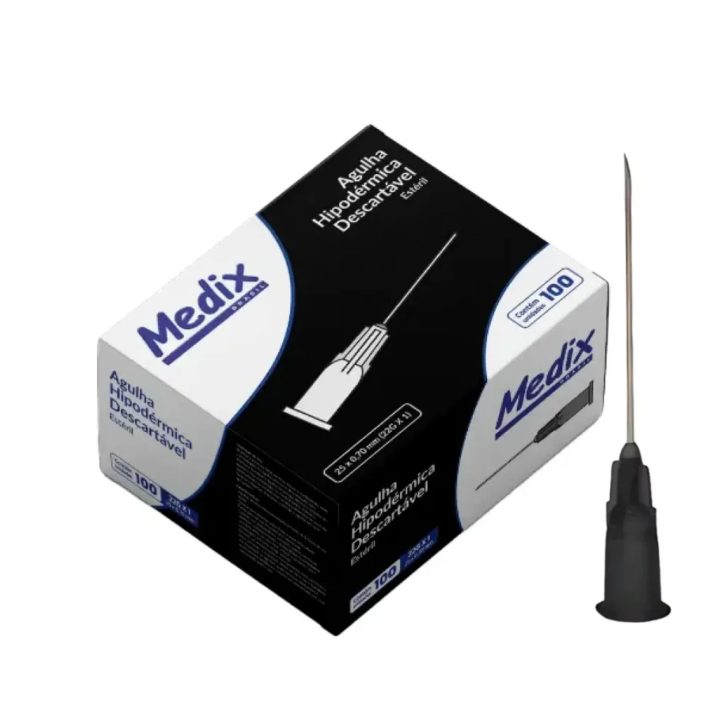 AGULHA 25X0,70MM (22GX1) 100UN MEDIX MEDIX