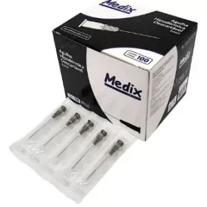 AGULHA HIPODERMICA 30X0,7MM C/100 MEDIX