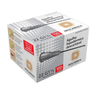 AGULHA HIPODERMICA DESC. 30X0,7MM CX C/100UN SR
