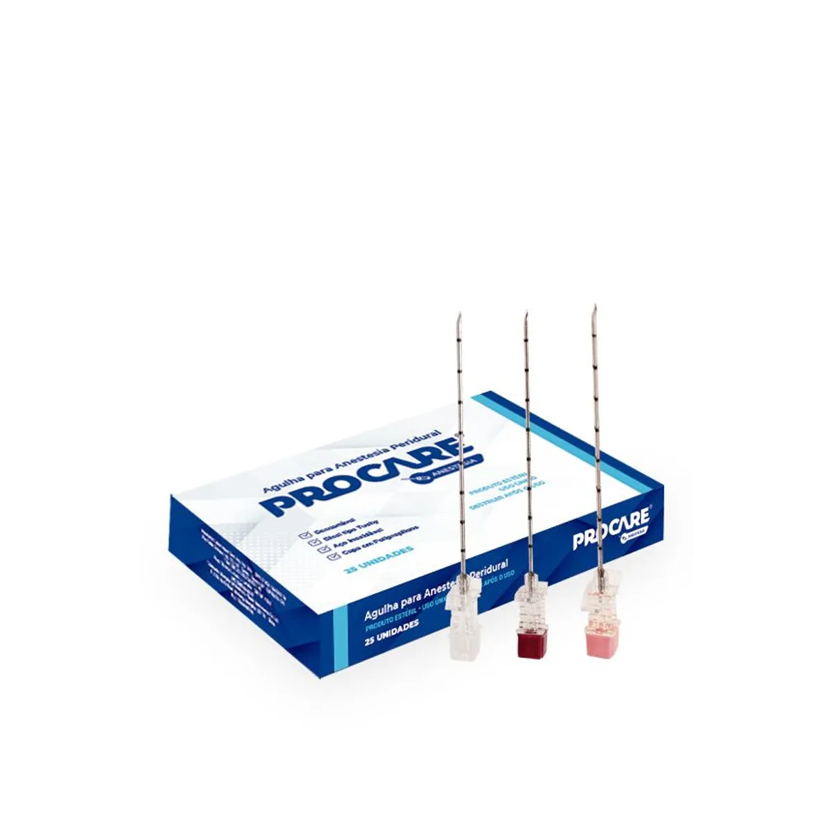AGULHA PERI TUOHY 18GX3,5 C/25 PROCARE PROCARE