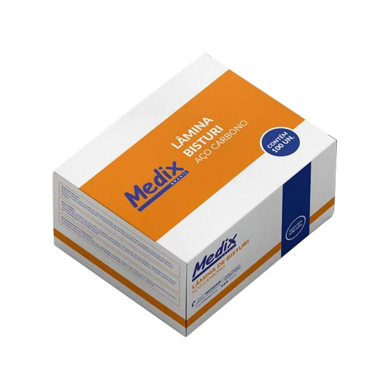 LAMINA DE BISTURI N24 C/100 UN CARBONO MEDIX