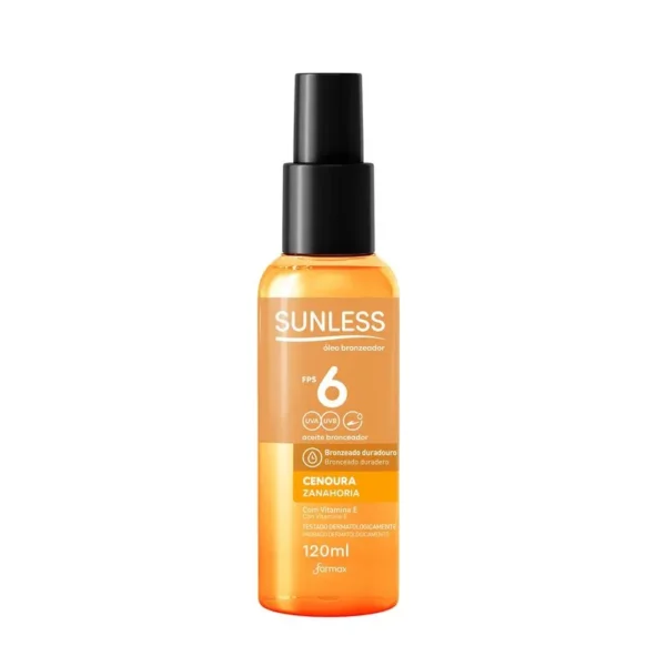 OLEO BRONZEADOR CENOURA FPS 6 SUNLESS 120ML FARMAX