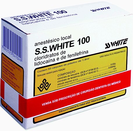 ANESTESICO LOCAL SSWHITE 100 SSWHITE