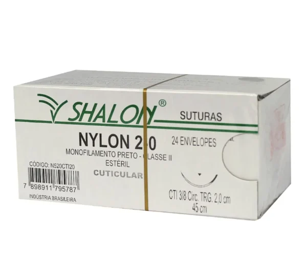 NYLON MON.PRETO 2-0 C/AG.2 CTI (CX 24 ENV) SHALON