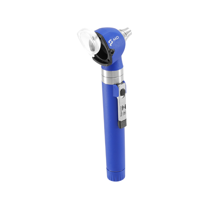 OTOSCOPIO MD 2.5V OMNI 3000 LED FIBRA OPTICA COM ESTOJO MACIO AZUL MACROSUL