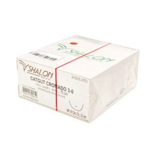 CATGUT CROMADO 3-0 C/AG.4 MR (CX 24 ENV) SHALON
