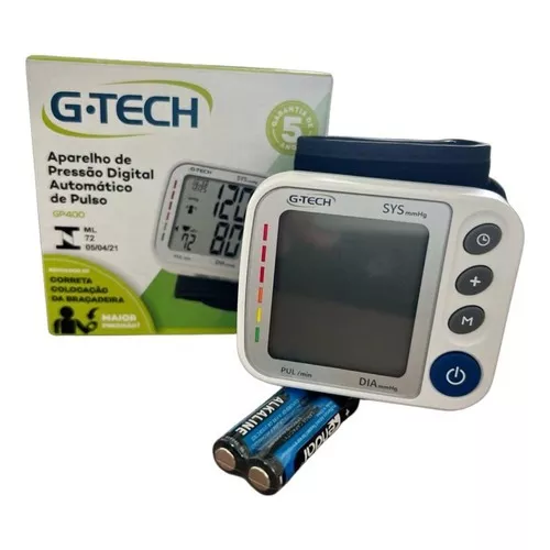 APARELHO DE PRESSAO DIGITAL AUTOMATICO DE PULSO G-TECH GP400 ACCUMED