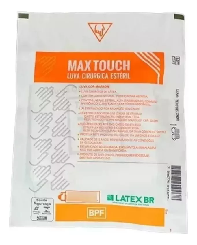 LUVA CIRURGICA ESTERIL ANTIDERRAPANTE Nº 7,5 C/ TALCO NEW HAND
