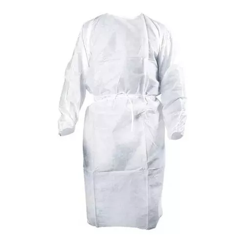 AVENTAL MANGA LONGA PE PP30 TIRAS BRANCO TAM M PCT C/10 UN - BEST FABRIL BEST FABRIL
