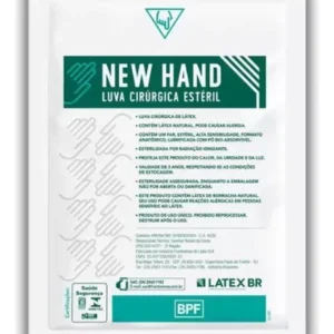 LUVA CIRURGICA ESTERIL ANTIDERRAPANTE Nº 7,0 C/ TALCO NEW HAND