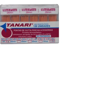 PONTAS DE GUTTA PERCHA CONVENCIONAL ROSA COM 120 UND DO MF DE 28 MM TANARIMAN