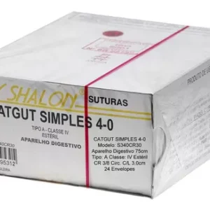 CATGUT SIMPLES 1 C/AG.4,0 CR (CX 24 ENV) SHALON