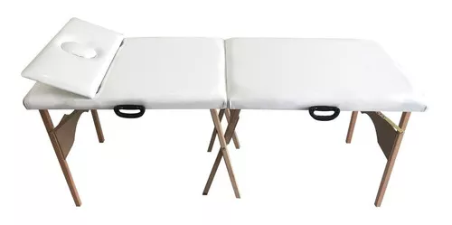 MACA PORTATIL DOBRAVEL COM CABECEIRA RECLINAVEL E RESPIRO 200KG 65CM LARGURA COR:BRANCO BEST PRO