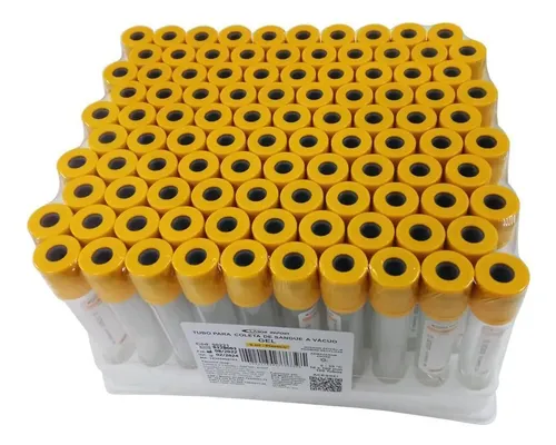 TUBO PARA COLETA DE SANGUE A VACUO COM GEL E ATIVADOR DE COAGULO 16X100MM 9ML RACK/100 CRAL