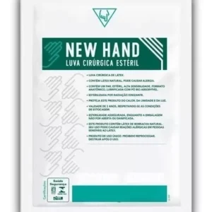 LUVA CIRURGICA ESTERIL ANTIDERRAPANTE Nº 8 C/ TALCO NEW HAND