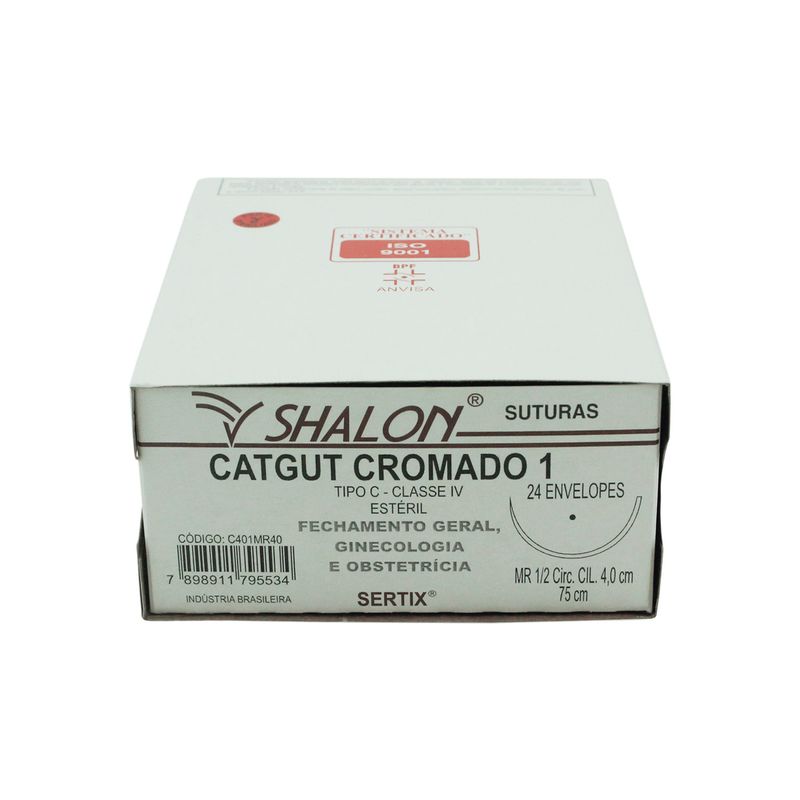 CATGUT CROMADO 1 C/AG.4 MR (CX 24 ENV) SHALON