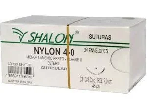 NYLON MON.PRETO 4-0 C/AG.3 MT (CX 24 ENV) SHALON
