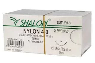 NYLON MON.PRETO 4-0 C/AG.3 MT (CX 24 ENV) SHALON