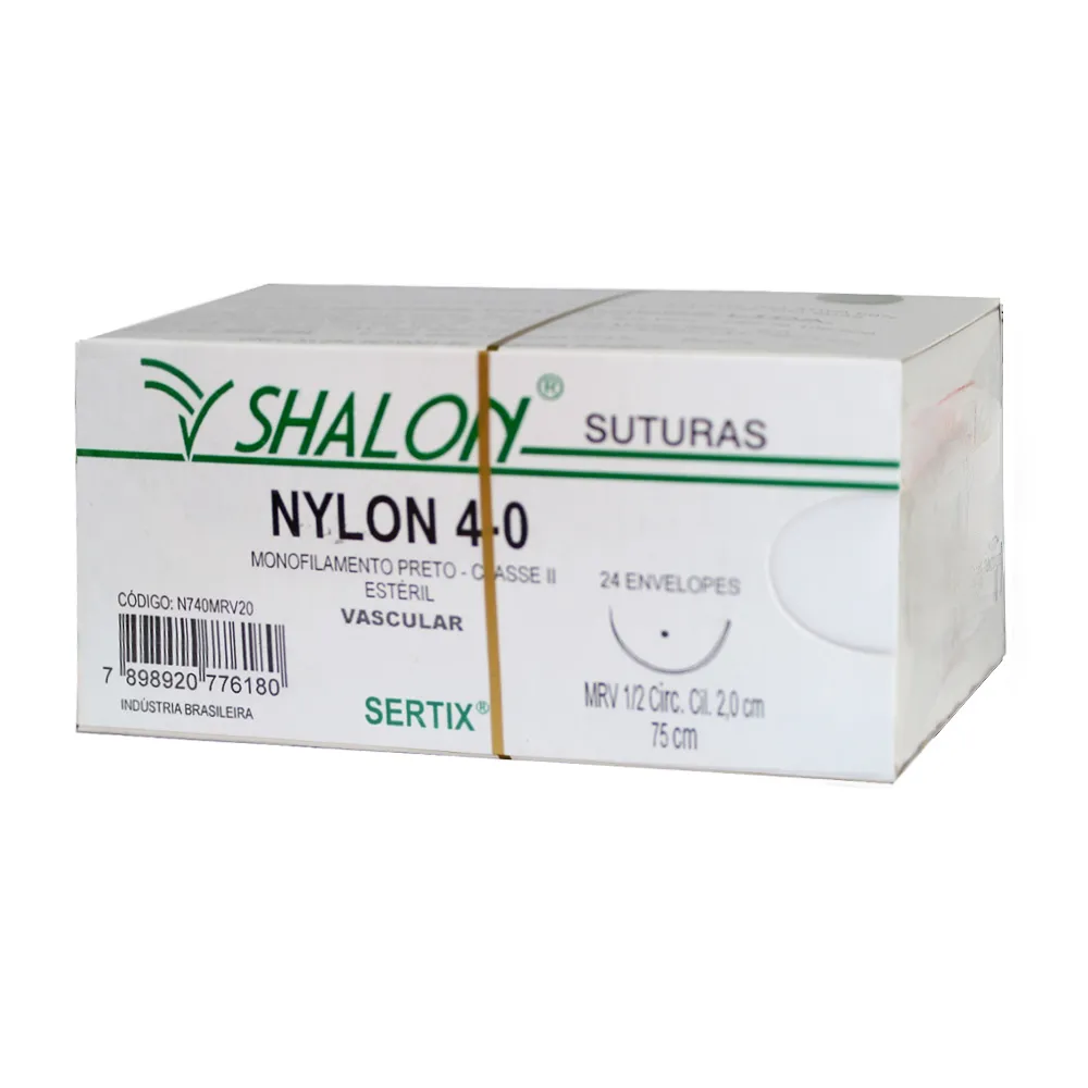 NYLON MON.PRETO 4-0 C/AG.2 CTI (CX 24 ENV) SHALON