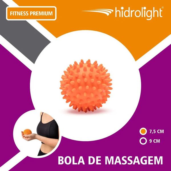 BOLA DE MASSAGEM LARANJA 7,5CM HIDROLIGHT