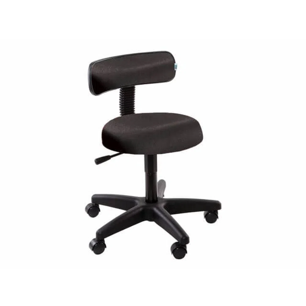 CADEIRA MOCHO COM ENCOSTO COM AJUSTE DE ALTURA A GAS VARIAS CORES COR:PRETO BEST PRO