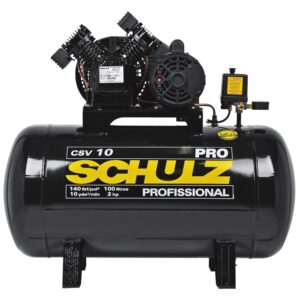 MOTOCOMPRESSOR AR ESTACIONARIO PISTAO CSD10ISENTO/40V 0A120PSI C/RESER. MOT.MONOF.2CV 127V 4P 60HZ SCHULZ