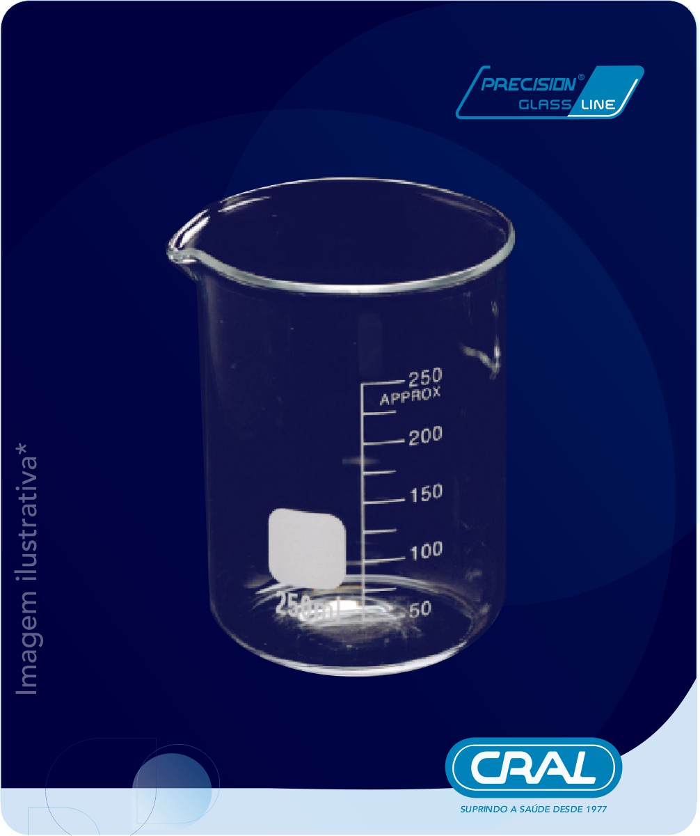 COPO BECKER FORMA BAIXA BORO 3.3 GRADUADO 250ML (GRIFFIN) CRAL