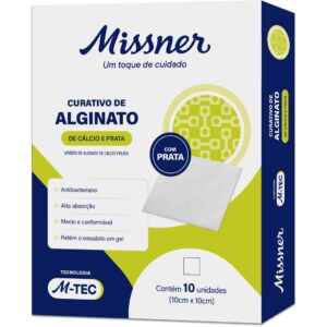 CURATI ALGINATO DE CALCIO E PRATA 10CMX10CM CART C/10UN MISSNER