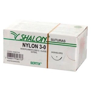 NYLON MON.PRETO 3-0 C/AG.1,5MT (CX 24 ENV) SHALON