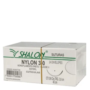 NYLON MON.PRETO 3-0 C/AG.4,5 CTI (CX 24 ENV) SHALON