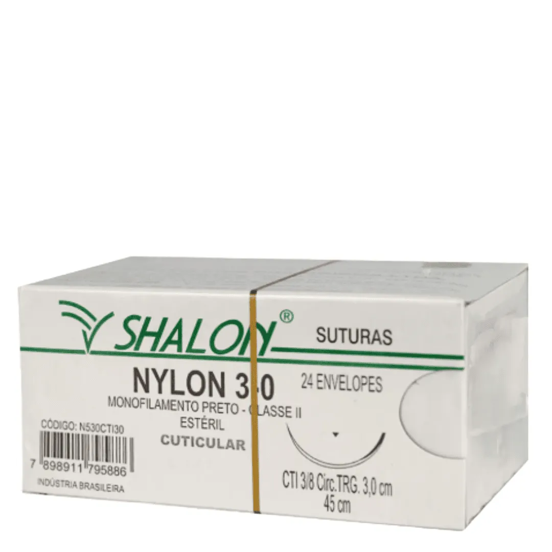 NYLON MON.PRETO 3-0 C/AG.4,5 CTI (CX 24 ENV) SHALON