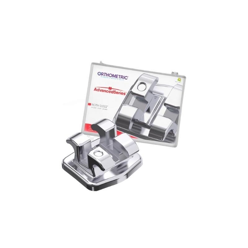 BRAQ METAL ADVANCED SERIES ROTH 0,022 - 1º PRE MOLAR I/D C/GANCHO -44 ORTHOMETRIC