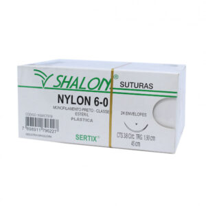 NYLON MON.PRETO 2-0 C/AG.3 MT (CX 24 ENV) SHALON