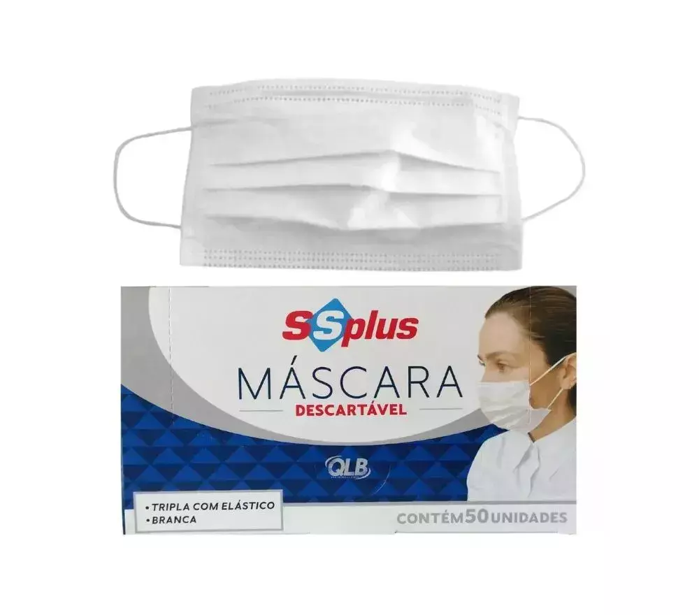 MASC. I TRIPLA BRANCA SSPLUS 50UN. CX/80 SSPLUS