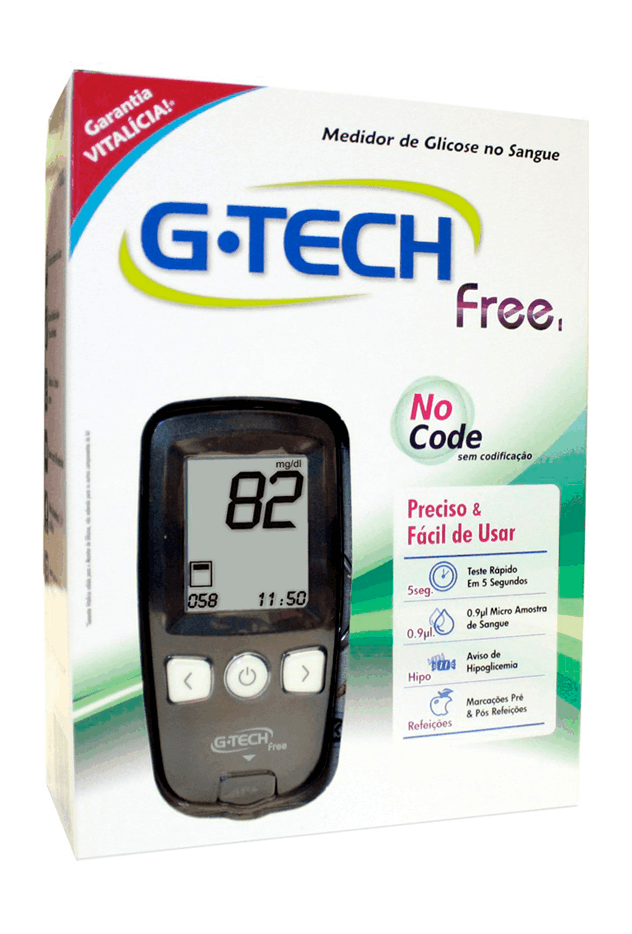 MEDIDOR DE GLICOSE G-TECH FREE LITE HOSPITALAR ACCUMED