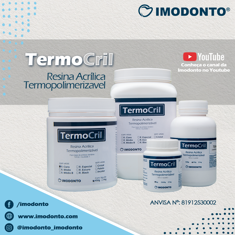 RESINA TERMOCRIL ROSA MEDIO DOSE - CX 50 UN 20G IMODONTO