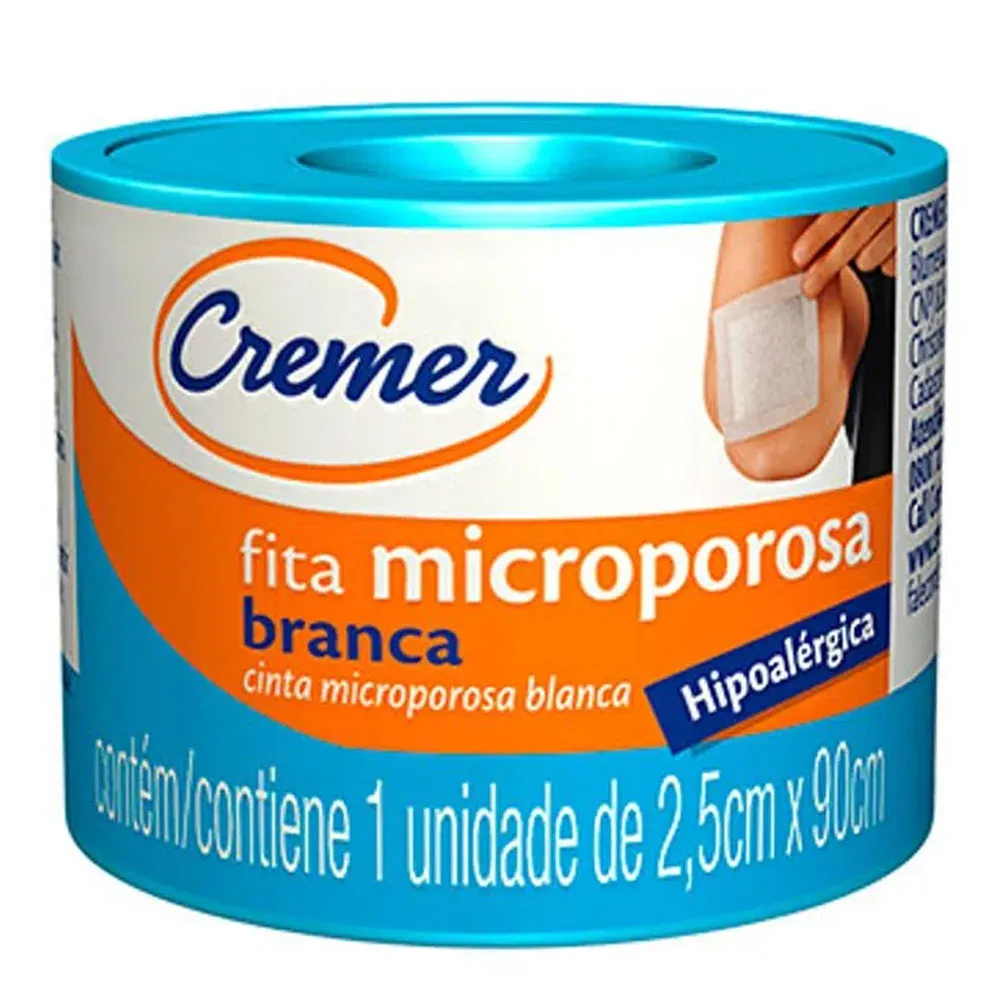 FITA MICROPOROSA BRANCO 2,5CMX90CM CREMER