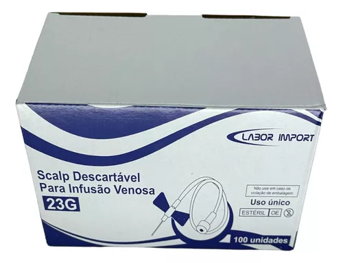 SCALP INFUSAO 23G LOCK PVC C/100 (JH) LABOR IMPORT