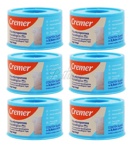 FITA MICROPOROSA BEGE 2,5CMX4,5CM CREMER