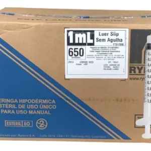 SERINGA HIP 1ML SLIP C/650 RYMCO RYMCO