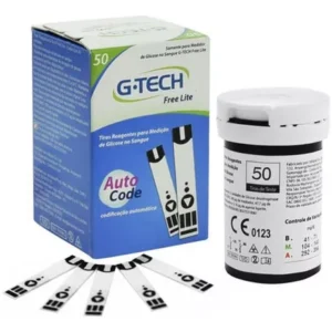 TIRAS DE TESTE GTECH FREE LITE CAIXA COM 50 UNIDADES ACCUMED