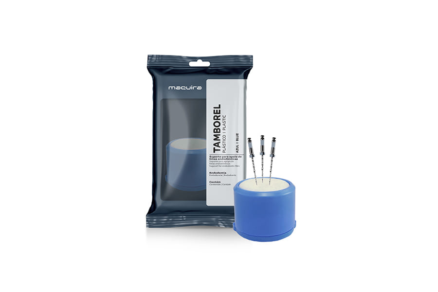 TAMBOREL DE PLASTICO SEM REFIL AZUL MAQUIRA