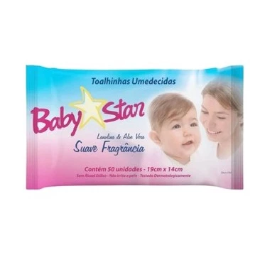 TOALHA UMEDECIDA BABYSTAR BIGDOTS C/50 QUALYBLESS