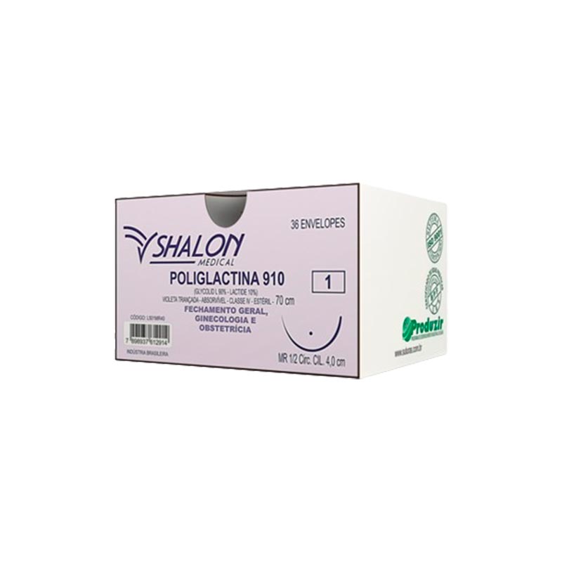 FIO POLIGLACTINA 1  910 C/AG 3,5MT SHALON