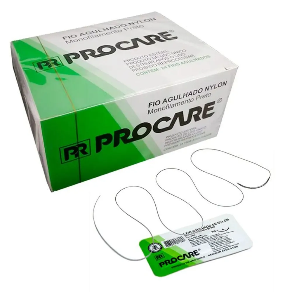 FIO AGULHADO NYLON - 6015 C/24 PROCARE PROCARE