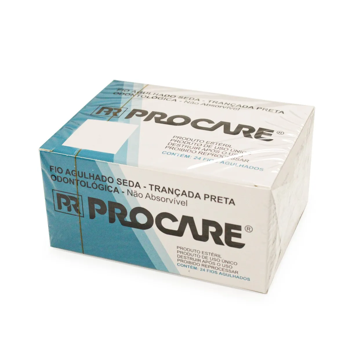 FIO AGULHADO SEDA 3.0 AG17MM 3/8 CX C/24 PROCARE