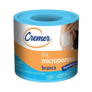 FITA MICROPOROSA BRANCO 5,0CMX4,5M CREMER