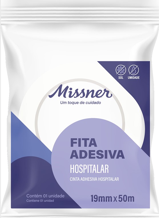 FITA ADESIVA CREPE HOSPITALAR MISSNER 19MM X 50M / CX C/48UN MISSNER
